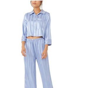NWOT Free People Pajama Party Set in Blue Haze